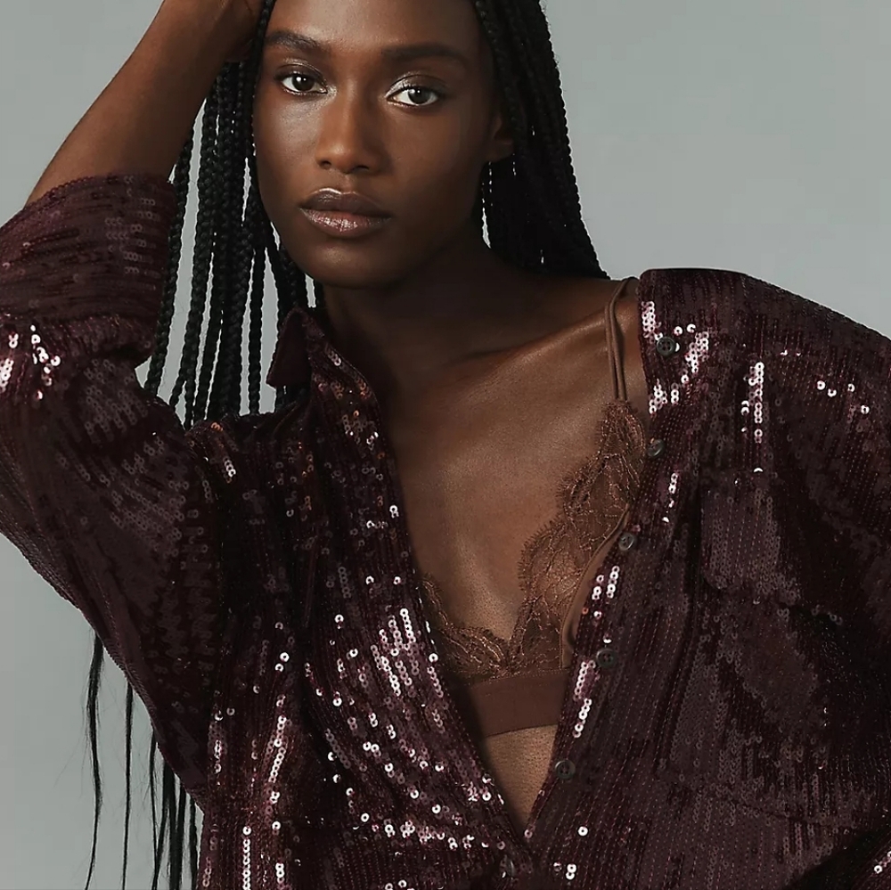 NWT pilcro sequin shirt
